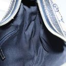 GUCCI GG Canvas Sherry Line Hand Bag Navy Silver Red 145811 Auth bs18558-18