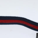 GUCCI GG Canvas Sherry Line Hand Bag Navy Silver Red 145811 Auth bs18558-8