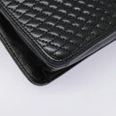 BALLY Hand Bag Leather Black Gold Auth bs18574-15