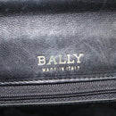 BALLY Hand Bag Leather Black Gold Auth bs18574-19