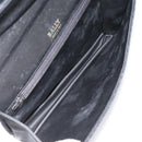 BALLY Hand Bag Leather Black Gold Auth bs18574-11