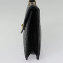 BALLY Hand Bag Leather Black Gold Auth bs18574-3