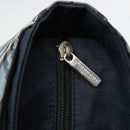 BURBERRY Nova Check Hand Bag Nylon Blue Silver Auth bs18587-10