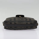 Burberrys Shoulder Bag Canvas Gold Black Auth bs18589-5