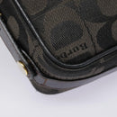 Burberrys Shoulder Bag Canvas Gold Black Auth bs18589-14