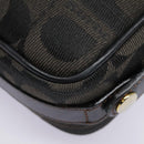 Burberrys Shoulder Bag Canvas Gold Black Auth bs18589-16