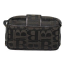 Burberrys Shoulder Bag Canvas Gold Black Auth bs18589-2