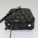 Burberrys Shoulder Bag Canvas Gold Black Auth bs18589-3