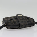 Burberrys Shoulder Bag Canvas Gold Black Auth bs18589-6