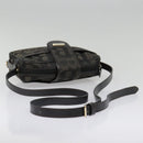 Burberrys Shoulder Bag Canvas Gold Black Auth bs18589-7