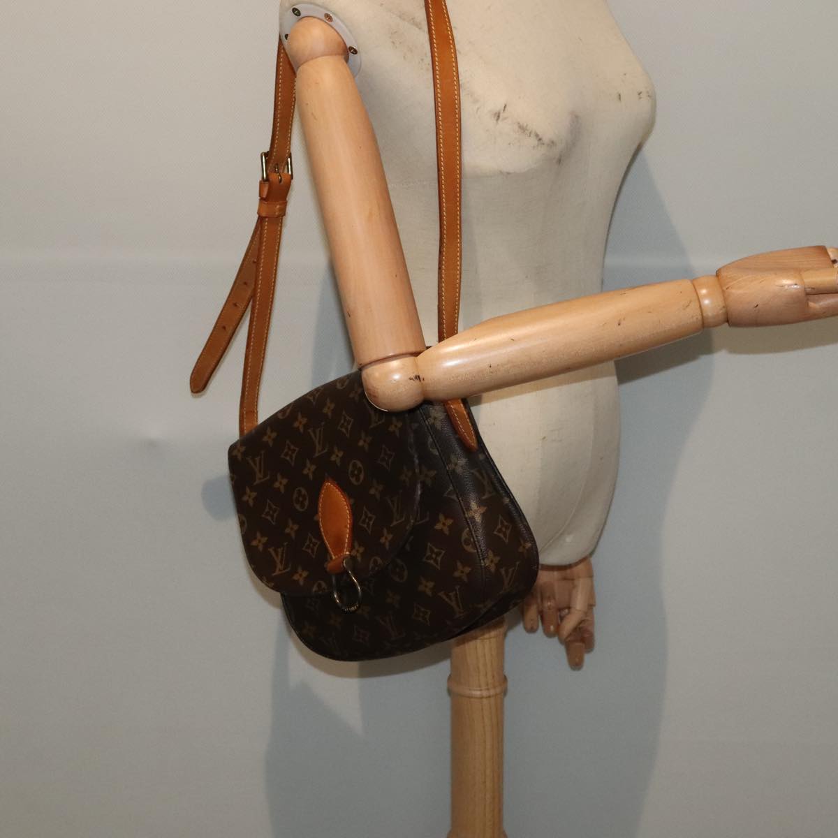 LOUIS VUITTON Monogram Saint Cloud GM Shoulder Bag M51242 LV Auth bs18591