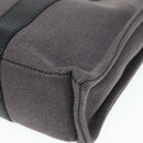 HERMES Sac Arne PM Hand Bag Canvas Gray Silver Auth bs18606-14