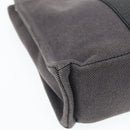 HERMES Sac Arne PM Hand Bag Canvas Gray Silver Auth bs18606-16