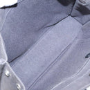 HERMES Sac Arne PM Hand Bag Canvas Gray Silver Auth bs18606-10