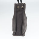 HERMES Sac Arne PM Hand Bag Canvas Gray Silver Auth bs18606-3