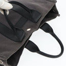 HERMES Sac Arne PM Hand Bag Canvas Gray Silver Auth bs18606-6