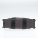 HERMES Sac Arne PM Hand Bag Canvas Gray Silver Auth bs18606-5