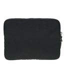 GUCCI Clutch Bag Nylon Black Silver 473883 Auth bs18625-2