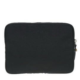 GUCCI Clutch Bag Nylon Black Silver 473883 Auth bs18625 - 0