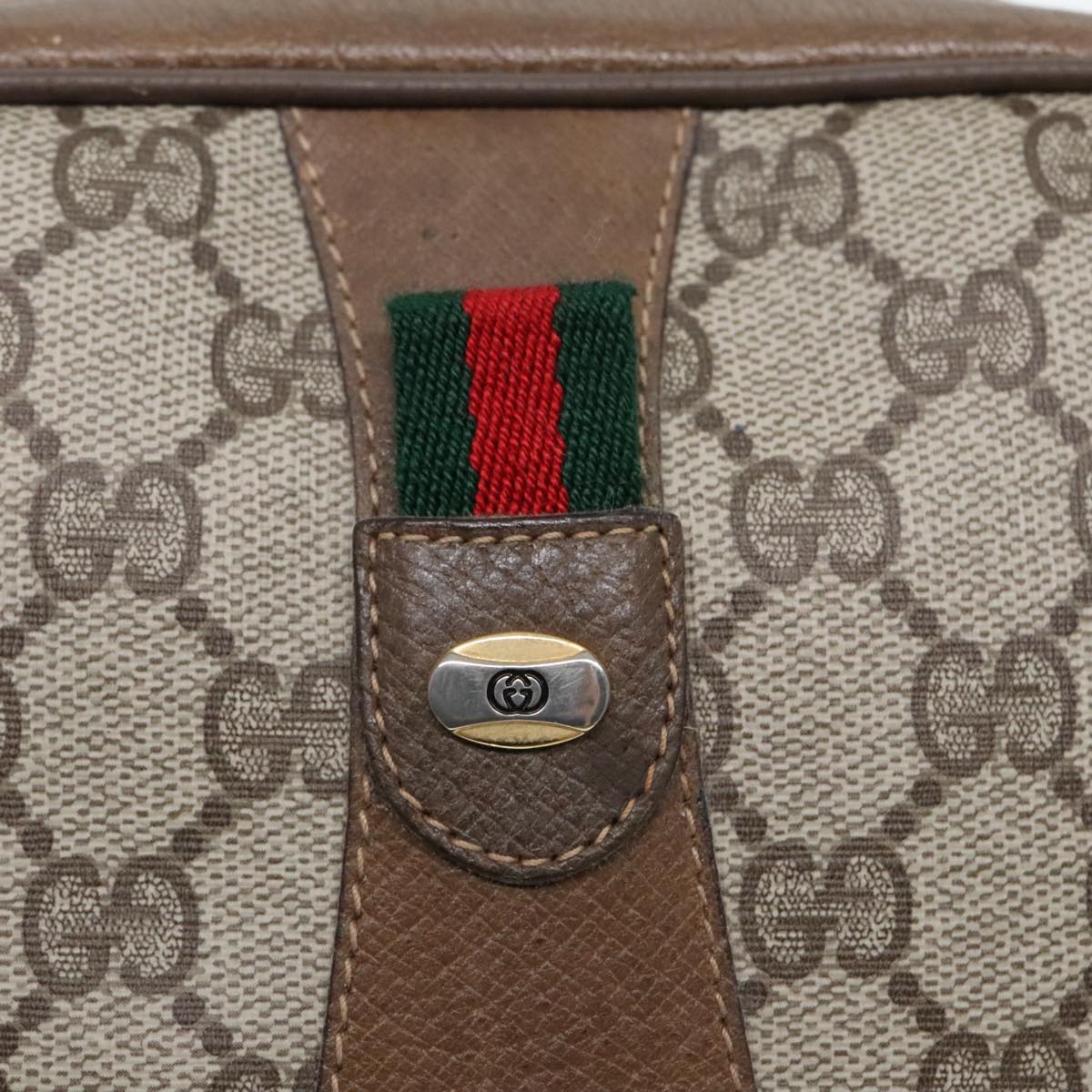 GUCCI GG Supreme Web Sherry Line Clutch Bag PVC Beige Red 89 01 034 Auth bs18626