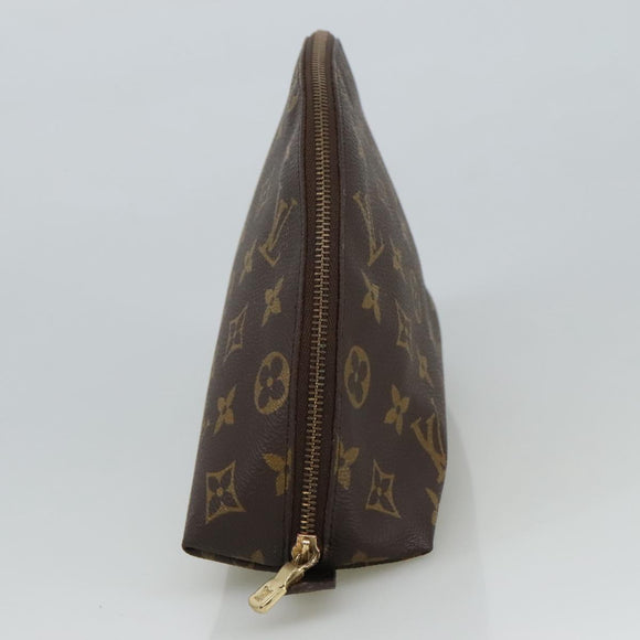 LOUIS VUITTON Monogram Trousse Demi Ronde Cosmetic Pouch M47520 LV Auth bs18635