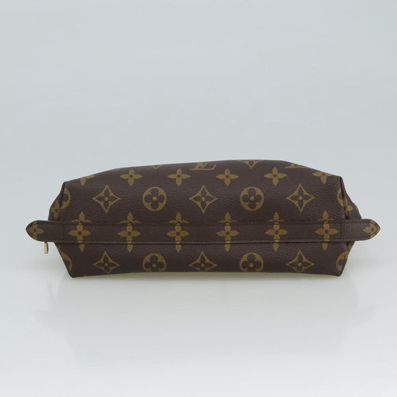 LOUIS VUITTON Monogram Trousse Demi Ronde Cosmetic Pouch M47520 LV Auth bs18635