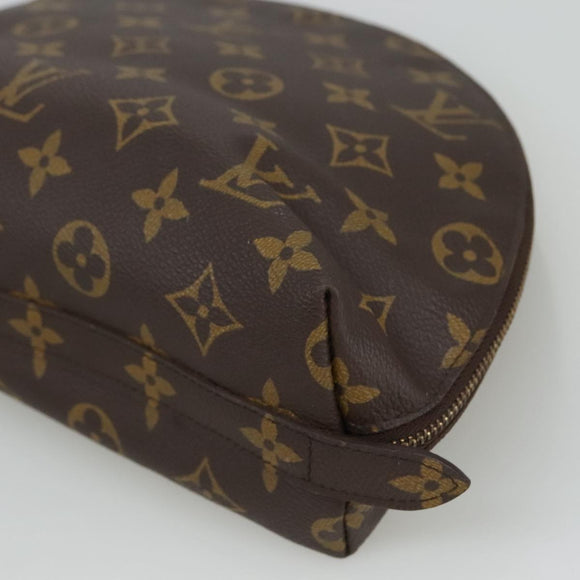 LOUIS VUITTON Monogram Trousse Demi Ronde Cosmetic Pouch M47520 LV Auth bs18635