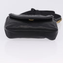 CHANEL COCO Mark Chain Waist bag Lamb Skin Black Gold CC Auth bs18653-10