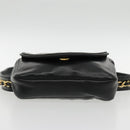 CHANEL COCO Mark Chain Waist bag Lamb Skin Black Gold CC Auth bs18653-11
