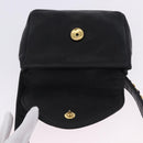 CHANEL COCO Mark Chain Waist bag Lamb Skin Black Gold CC Auth bs18653-16