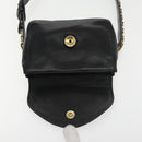 CHANEL COCO Mark Chain Waist bag Lamb Skin Black Gold CC Auth bs18653-16
