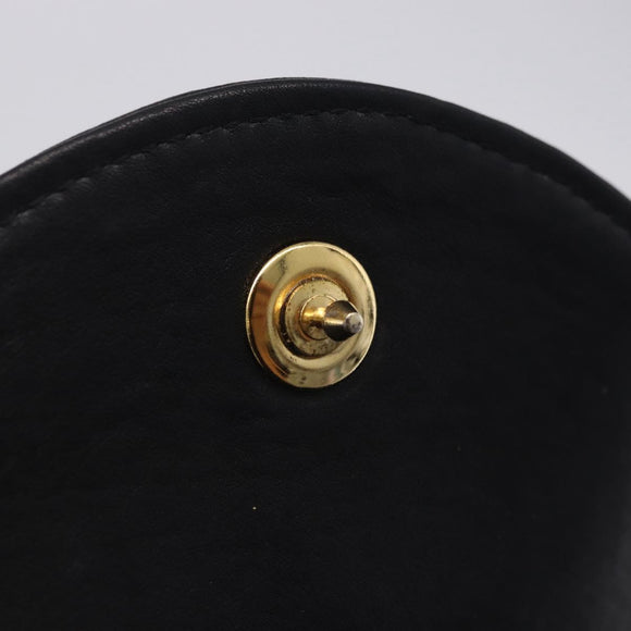 CHANEL COCO Mark Chain Waist bag Lamb Skin Black Gold CC Auth bs18653