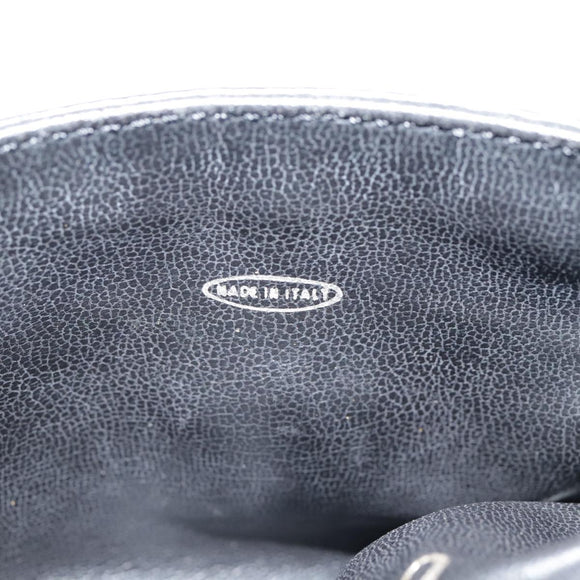 CHANEL COCO Mark Chain Waist bag Lamb Skin Black Gold CC Auth bs18653