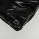 CHANEL Matelasse Chain Shoulder Bag Patent leather Black Silver CC Auth bs18654-11