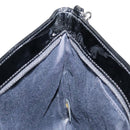 CHANEL Matelasse Chain Shoulder Bag Patent leather Black Silver CC Auth bs18654-18