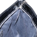 CHANEL Matelasse Chain Shoulder Bag Patent leather Black Silver CC Auth bs18654-19