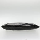 CHANEL Matelasse Chain Shoulder Bag Patent leather Black Silver CC Auth bs18654-9