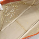 CHANEL Triple Coco Chain Tote Bag Patent leather Orange Silver CC Auth bs18659-12