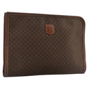 CELINE Macadam Canvas Briefcase PVC Leather Brown Auth bs18695-1