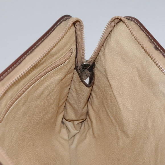 CELINE Macadam Canvas Briefcase PVC Leather Brown Auth bs18695