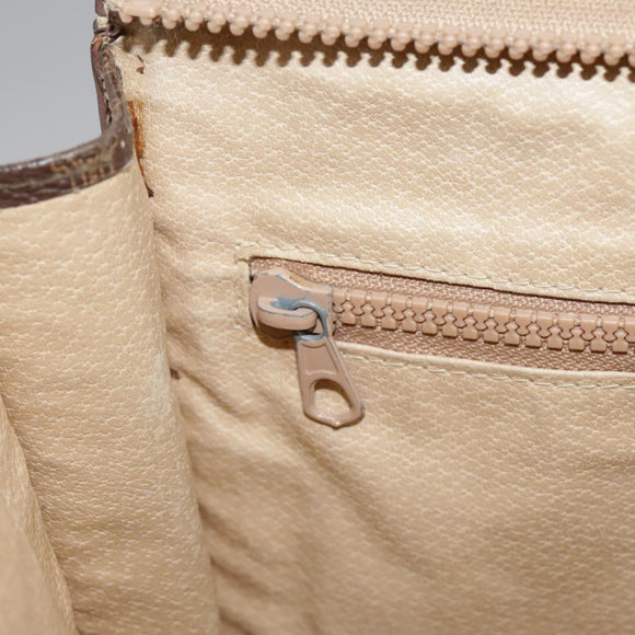 CELINE Macadam Canvas Briefcase PVC Leather Brown Auth bs18695