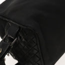 BOTTEGA VENETA INTRECCIATO Clutch Bag Leather Silver Black Auth bs18698-9