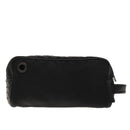 BOTTEGA VENETA INTRECCIATO Clutch Bag Leather Silver Black Auth bs18698-2