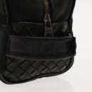 BOTTEGA VENETA INTRECCIATO Clutch Bag Leather Silver Black Auth bs18698-7