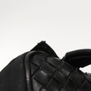 BOTTEGA VENETA INTRECCIATO Clutch Bag Leather Silver Black Auth bs18698-8