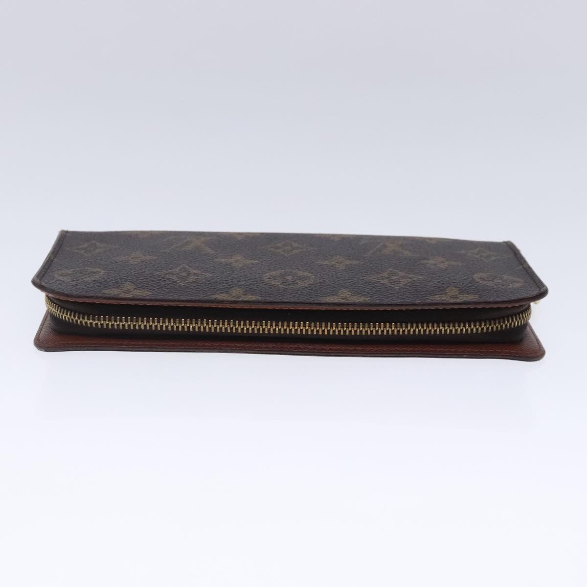 LOUIS VUITTON Monogram Porte Monnaie Zip Long Wallet M61727 LV Auth bs18704