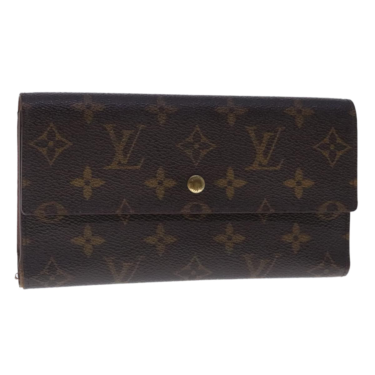 LOUIS VUITTON Monogram Portefeuille International Wallet M61217 LV Auth bs18708