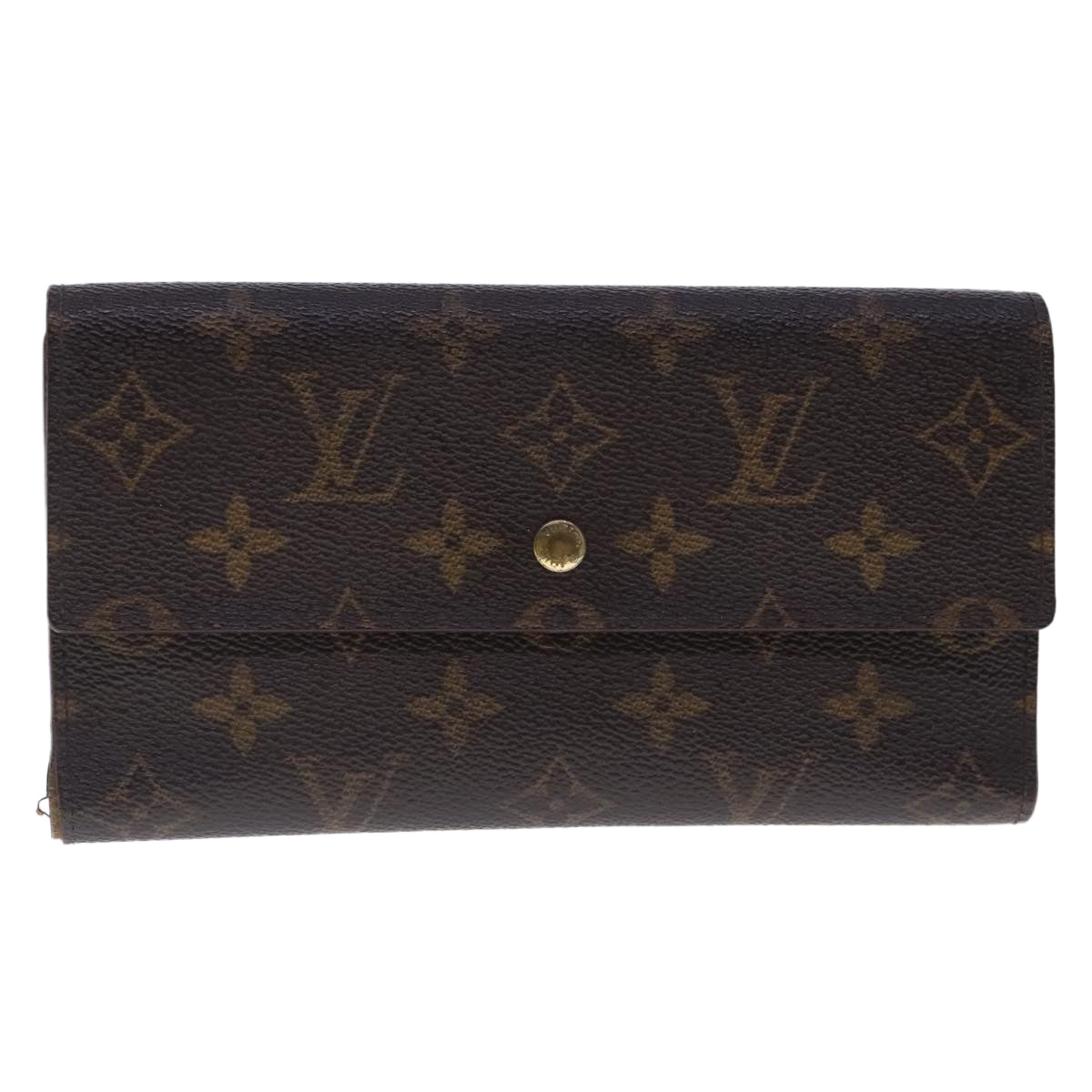 LOUIS VUITTON Monogram Portefeuille International Wallet M61217 LV Auth bs18708