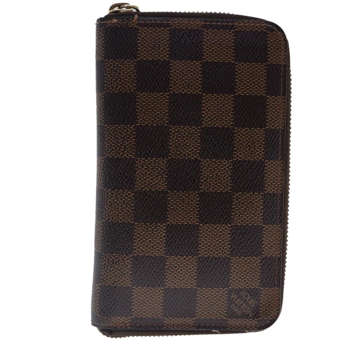 LOUIS VUITTON Damier Ebene Zippy Compact Wallet N60028 LV Auth bs18712