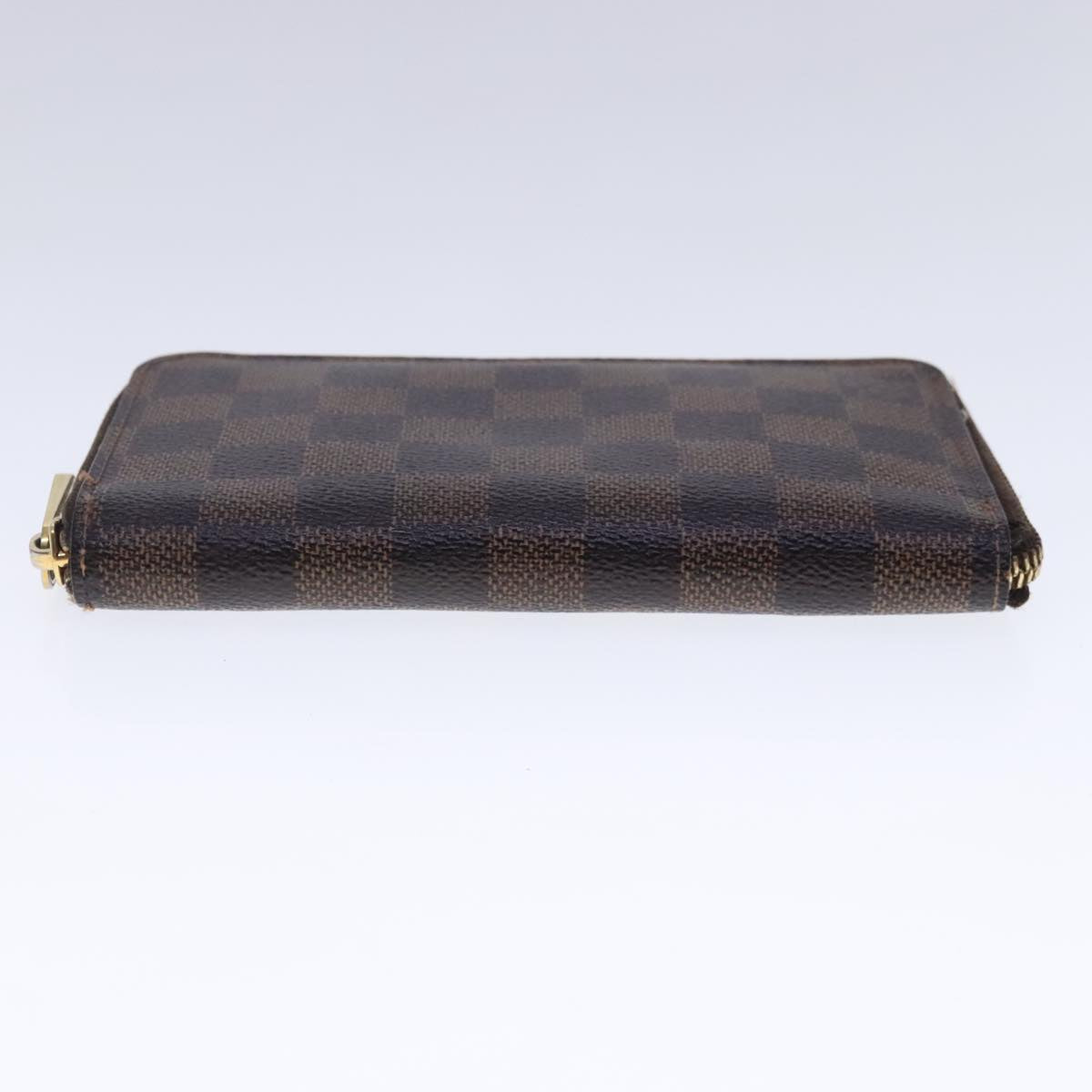 LOUIS VUITTON Damier Ebene Zippy Compact Wallet N60028 LV Auth bs18712